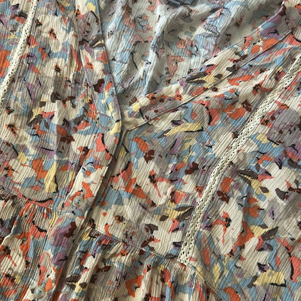 Anthro VANESSA VIRGINIA Asheville floral tunic - Picture 3 of 5